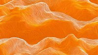 Abstract orange wavy pattern with flowing lines creating a dynamic topographic landscape effect. Vibrant warm tones suggest energy and movement.