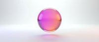 Glossy sphere with vibrant pink and orange gradient, isolated on white background, suitable for design projects, web graphics, and digital artwork applications.