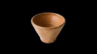 Rustic terracotta clay bowl isolated on transparent background, ready for t-shirt design, stickers, clipart, print on demand, and sublimation projects.