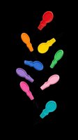 Colorful sewing needle threaders set isolated on transparent background, ready for clipart, stickers, print on demand, sublimation, and t-shirt design use.
