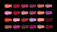 Lipstick smear swatches collection in vibrant shades, isolated on transparent background, ready for beauty, cosmetic, T-shirt, sticker, and print on demand design use.