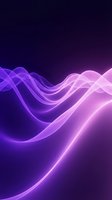 Abstract purple pink flowing waves on dark gradient background for modern digital design and technology presentations.