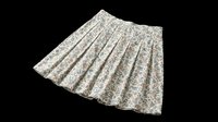 Floral pleated mini skirt isolated on transparent background, ready for fashion design, clipart, print on demand, stickers, and t-shirt design use.