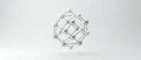 Abstract geometric sphere with interconnected nodes and lines on white background for modern design projects.