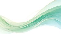 Flowing mint green and turquoise waves create soft ethereal curves with scattered light particles on white background, suitable for wellness and spa designs.
