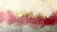 Abstract watercolor background featuring soft burgundy and cream tones with gold accents creating ethereal cloudy effect, suitable for luxury branding and wall decor.