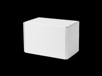 Blank white rectangular storage box isolated on transparent background, ready for design use on t-shirts, stickers, print-on-demand products, and sublimation projects.