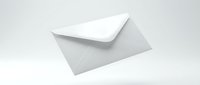 Closed white envelope isolated on light background, ready for mail, correspondence, and business communication design projects.