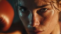 Intense close-up portrait of young woman with wet hair and dramatic lighting creating emotional cinematic mood for storytelling projects.