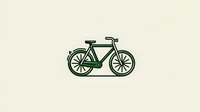 Green bicycle icon with simple line design on beige background, perfect for eco-friendly transportation concepts and sustainable lifestyle branding.