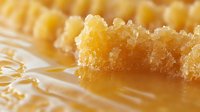 Golden honeycomb with dripping honey showcasing natural sweetness and organic texture for culinary and wellness applications.