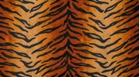 Tiger stripe pattern with warm orange and black tones tiles seamlessly into a single continuous background for textile and design applications.