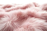 Soft pink faux fur texture background with fluffy fibers creating gentle waves and shadows, luxurious plush fabric surface in pastel rose color for fashion and design.