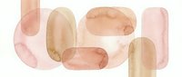 Abstract watercolor shapes in warm peach and beige tones creating modern minimalist composition for contemporary interior design and branding projects.