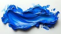 Abstract blue paint stroke with dynamic fluid motion and textured waves creating dramatic artistic expression against white background. Suitable for modern design projects.