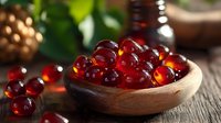 Fresh ripe red cranberries in rustic wooden bowl on dark textured table with natural lighting and soft bokeh background, macro food photography.