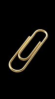 Gold paper clip isolated on transparent background, ready for clipart, stickers, t-shirt designs, print-on-demand products, and sublimation projects.