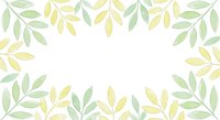 Watercolor botanical frame with green and yellow leaves on white background for spring design projects, wedding invitations and natural decor elements.