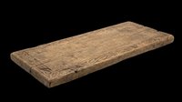 Rustic wooden plank with weathered texture, isolated on transparent background. Ready for design use on t-shirts, clipart, stickers, print-on-demand products, and sublimation projects.