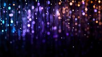 Abstract bokeh lights background with colorful glowing orbs and vertical streaks creating magical atmosphere for party events and celebrations.