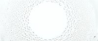 Water droplets form circular frame on white surface, isolated design element for backgrounds, overlays, and graphic compositions.