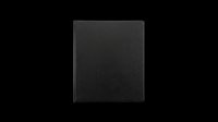 Blank black notebook or journal isolated on transparent background, ready for design use on t-shirts, stickers, clipart, and print-on-demand products.