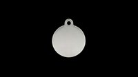Blank silver round ornament with loop hanger isolated on transparent background, ready for sublimation, print-on-demand, t-shirt design, stickers, and custom crafts.