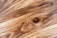 Natural wood grain pattern in light brown tones showing swirling texture and knot detail, abstract organic background for interior design projects.