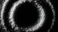Swirling white glitter particles form concentric circles on black background, creating dynamic spiral motion effect for festive designs, celebrations, and decorative projects.