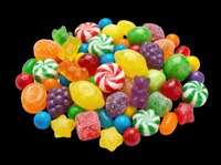 Colorful assortment of gummy candies and lollipops isolated on transparent background. Ready for design use on t-shirts, stickers, clipart, print-on-demand products, and sublimation projects.