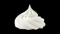 Whipped cream swirl isolated on transparent background, ready for design use on t-shirts, stickers, clipart, print-on-demand products, and sublimation projects.