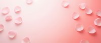 Delicate pink rose petals scattered on soft gradient background creating romantic atmosphere for wedding invitations, beauty products and feminine designs.