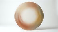 Glossy sphere with warm gradient from bronze to cream, isolated on white background, suitable for design projects, web graphics, and digital compositions.