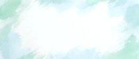 Soft mint green watercolor brush strokes frame white center space for text or design elements. Abstract painted background for spring projects.