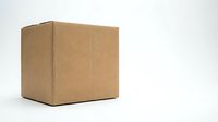 Brown cardboard shipping box isolated on white background for packaging delivery logistics and e-commerce business needs.
