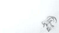 Aggressive ram head with curved horns, geometric line art style on white isolated background, suitable for logos, t-shirt designs and branding.