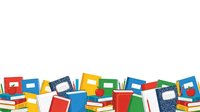 Colorful stacked books and notebooks isolated on white background, ready for education, learning, and back-to-school design projects.