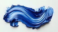 Abstract blue wave shape with dynamic brush strokes and textured paint creating fluid motion effect on white background, suitable for modern design projects.