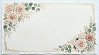 Vintage floral frame with dusty rose flowers and eucalyptus leaves on cream background, isolated design element for wedding invitations, greeting cards, and stationery projects.