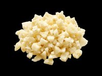 Minced garlic pile isolated on transparent background, ready for food design, recipe cards, cooking clipart, t-shirt prints, stickers, and print on demand projects.