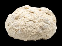 Sourdough bread dough isolated on transparent background, ready for baking, recipe, culinary design, print-on-demand, and educational materials.