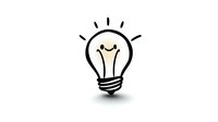 Hand-drawn light bulb with smiling face symbolizing creative ideas, innovation, and positive thinking for business presentations and educational materials.