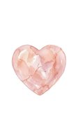 Watercolor heart shape in soft pink tones with translucent white accents, isolated on white background. Suitable for Valentine's Day designs, wedding invitations, greeting cards, and romantic artwork projects.