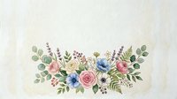 Watercolor floral arrangement with pink roses, blue flowers, lavender, and green foliage on cream background. Isolated botanical design for weddings, invitations, and decorative projects.