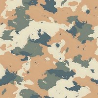 Desert camouflage pattern in beige, green and white colors creates seamless military style background for textile and surface design projects.