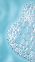 Abstract molecular structure with hexagonal pattern on blue gradient background for scientific research and biotechnology applications.