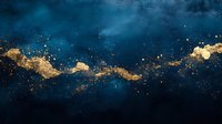 Luxurious deep teal and navy background with flowing golden particle streams and glowing light effects, creating an elegant, premium aesthetic suitable for corporate presentations, websites, and luxury branding projects.