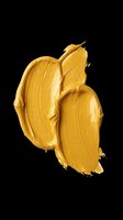 Golden yellow paint strokes isolated on transparent background, ready for t-shirt design, clipart, stickers, sublimation and print-on-demand projects.
