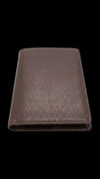 Brown leather wallet isolated on transparent background, ready for design use on t-shirts, clipart, stickers, print-on-demand products and sublimation projects.