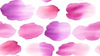 Soft watercolor blotches in pink and purple hues create delicate organic shapes on white background, seamless pattern for romantic and feminine designs.